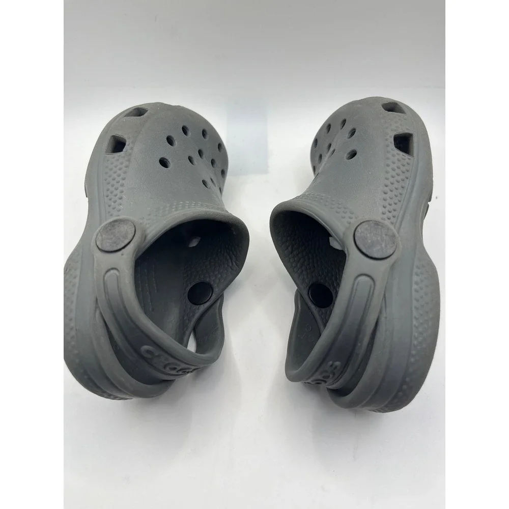 Crocs Classic Clog Kids Size 7 Gray Slip On Sandals‎ Shoes